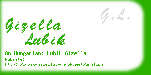 gizella lubik business card
